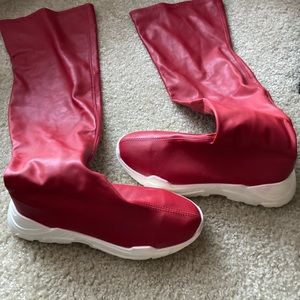 Cape Robbin Over the knee red sneaker